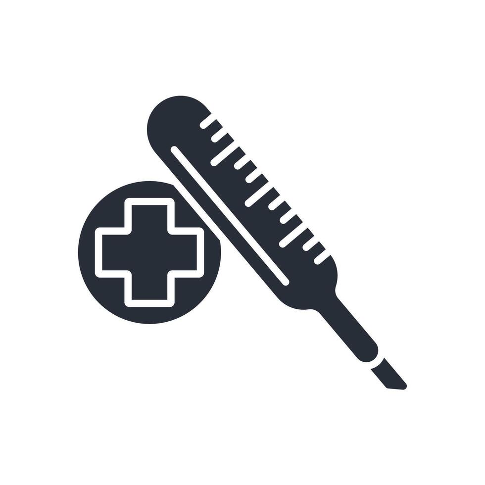 thermometer icon. .Editable stroke.linear style sign for use web design,logo.Symbol illustration. vector