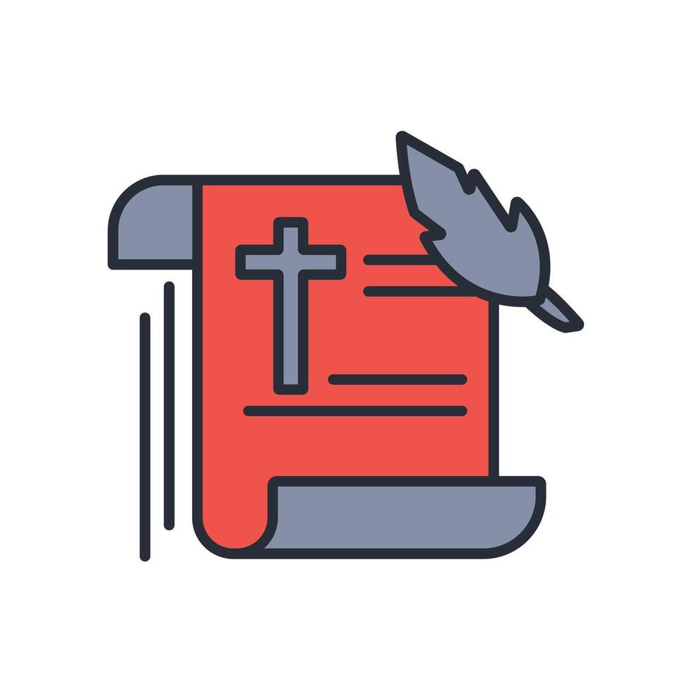 scripture icon. .Editable stroke.linear style sign for use web design,logo.Symbol illustration. vector