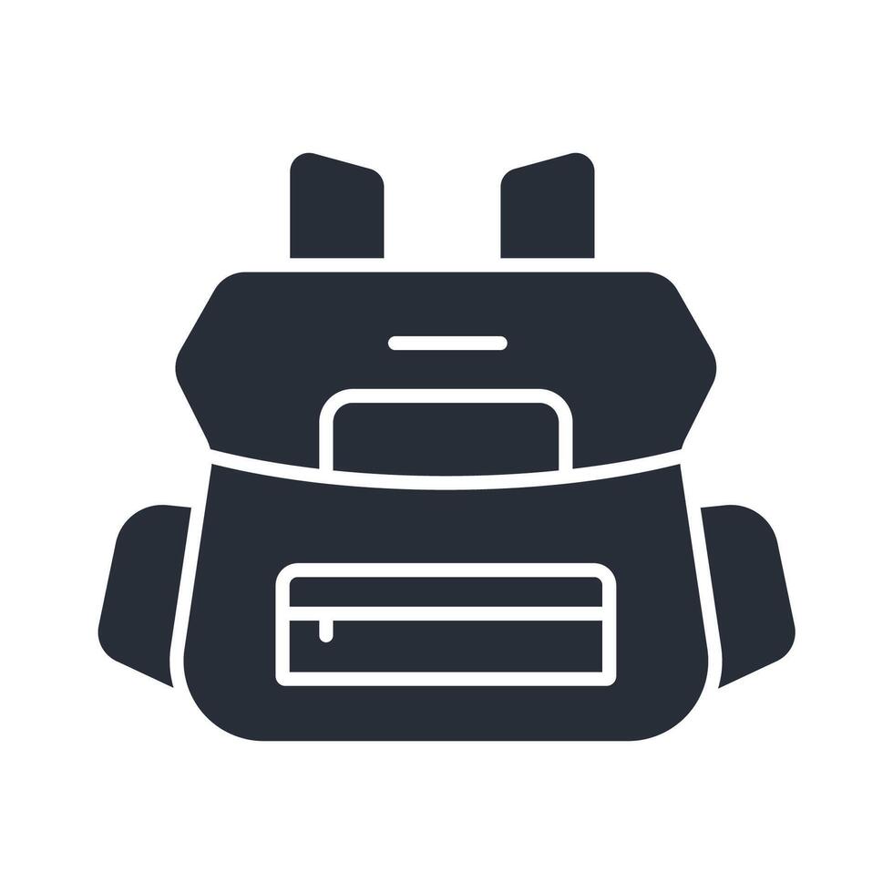 backpack icon. .Editable stroke.linear style sign for use web design,logo.Symbol illustration. vector