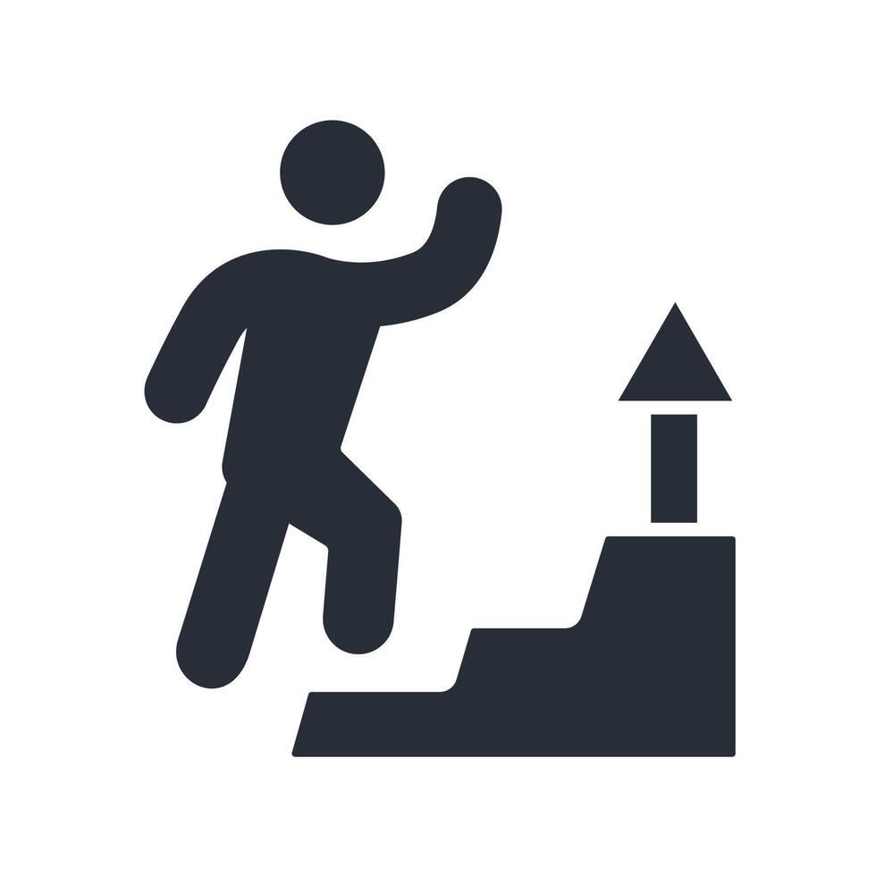 Step up icon. .Editable stroke.linear style sign for use web design,logo.Symbol illustration. vector