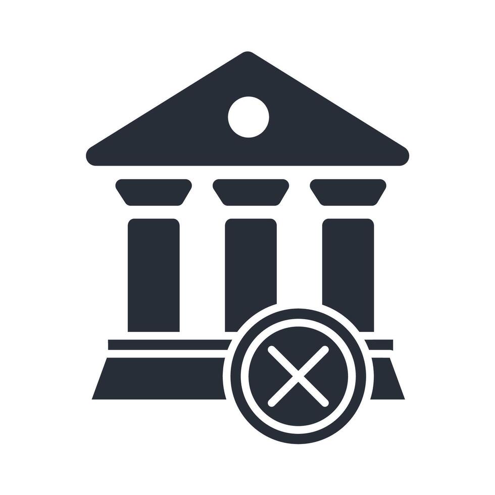 Bankruptcy icon. .Editable stroke.linear style sign for use web design,logo.Symbol illustration. vector