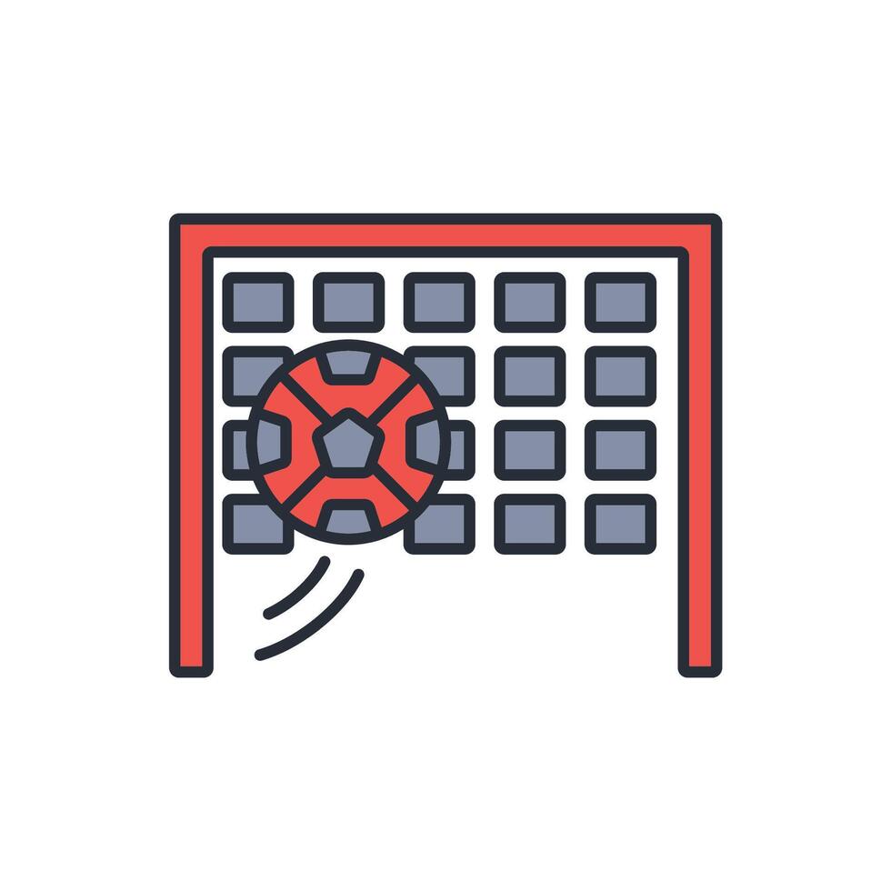 Soccer goal icon. .Editable stroke.linear style sign for use web design,logo.Symbol illustration. vector