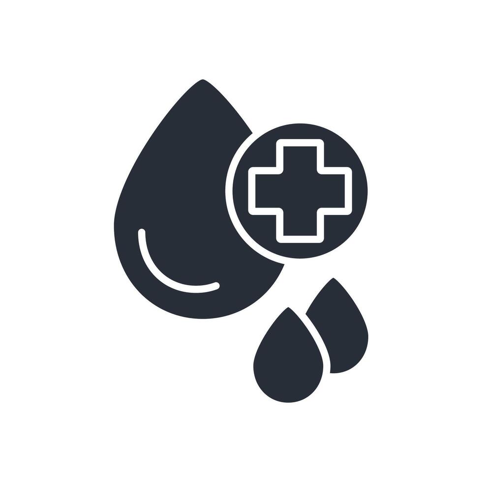 Blood icon. .Editable stroke.linear style sign for use web design,logo.Symbol illustration. vector