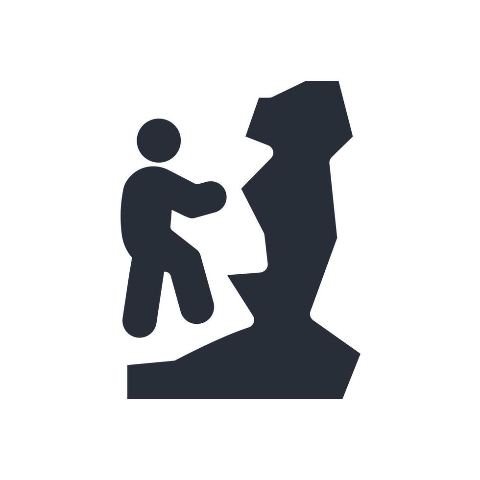 climber icon. .Editable stroke.linear style sign for use web design,logo.Symbol illustration. vector