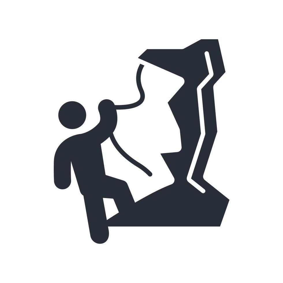 climbing icon. .Editable stroke.linear style sign for use web design,logo.Symbol illustration. vector