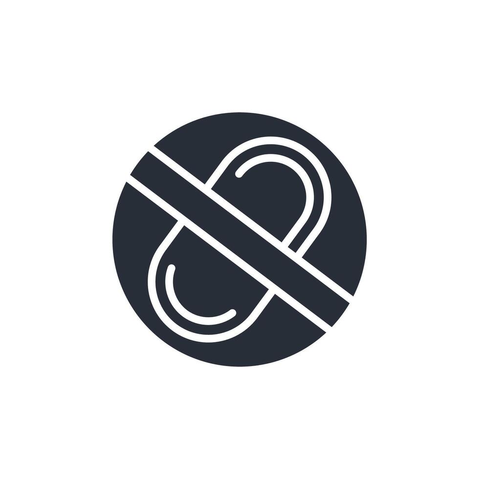 no medicine icon. .Editable stroke.linear style sign for use web design,logo.Symbol illustration. vector
