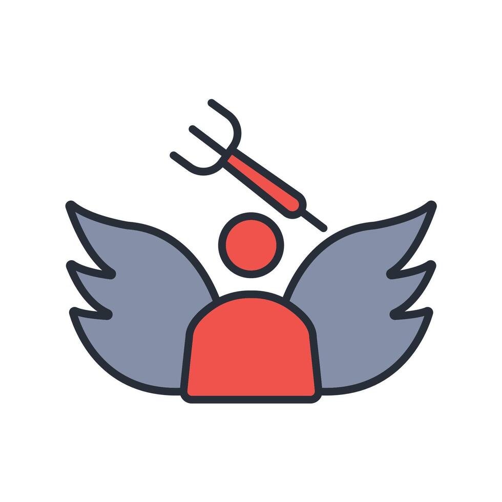 angel icon. .Editable stroke.linear style sign for use web design,logo.Symbol illustration. vector