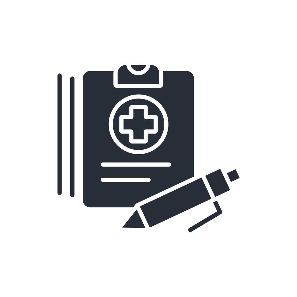 Prescription icon. .Editable stroke.linear style sign for use web design,logo.Symbol illustration. vector