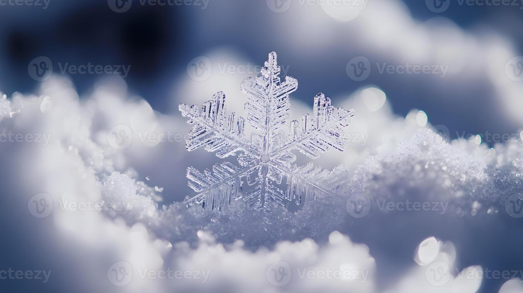 Snow. Realistic snow overlay background. Snowfall, snowflakes in different shapes and forms photo