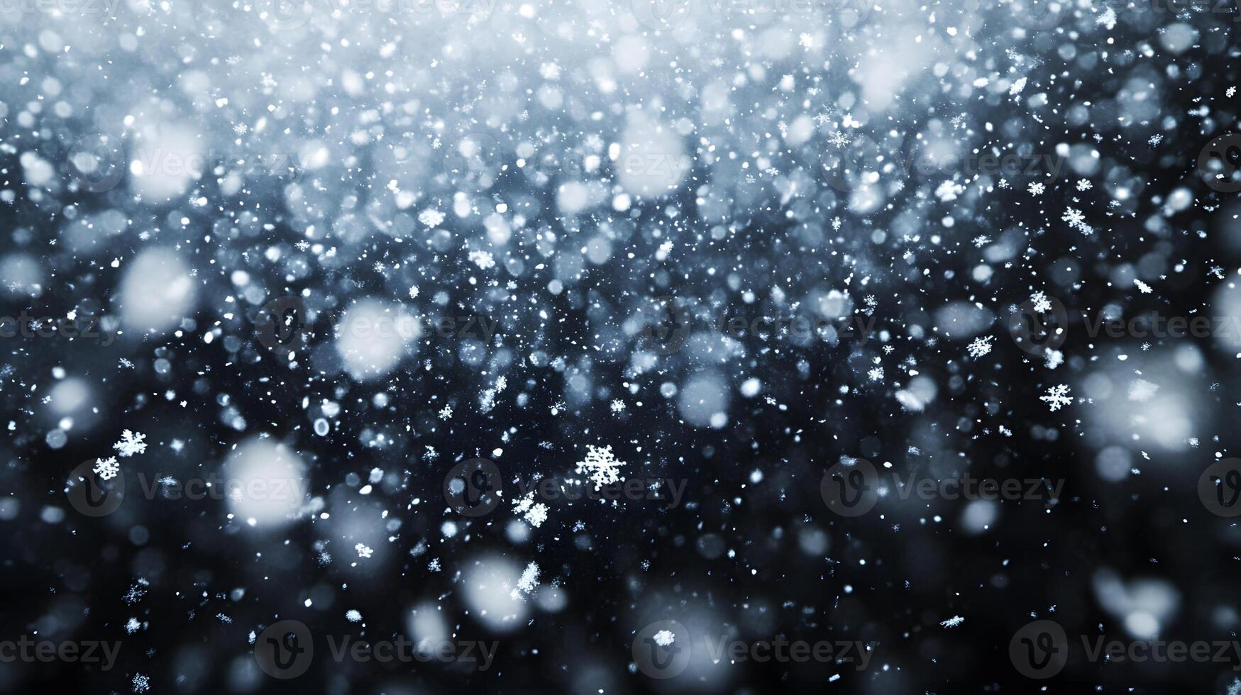 Snow. Realistic snow overlay background. Snowfall, snowflakes in different shapes and forms photo