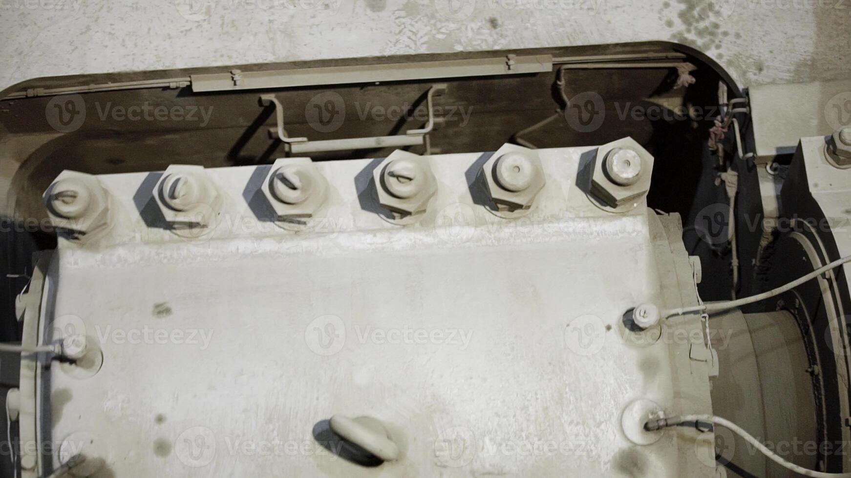 A Detailed Close Up of Various Industrial Engine Components and Their Connections. Stock Clip photo