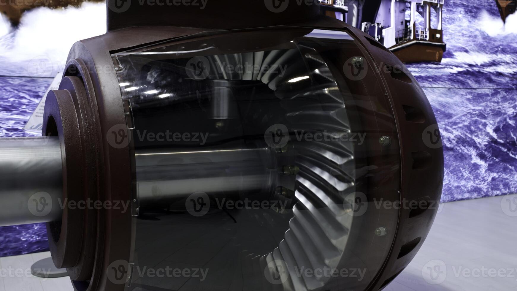 An Intimate Close Up of a Turbine Engine Component Showcasing Its Modern and Innovative Design. Media photo