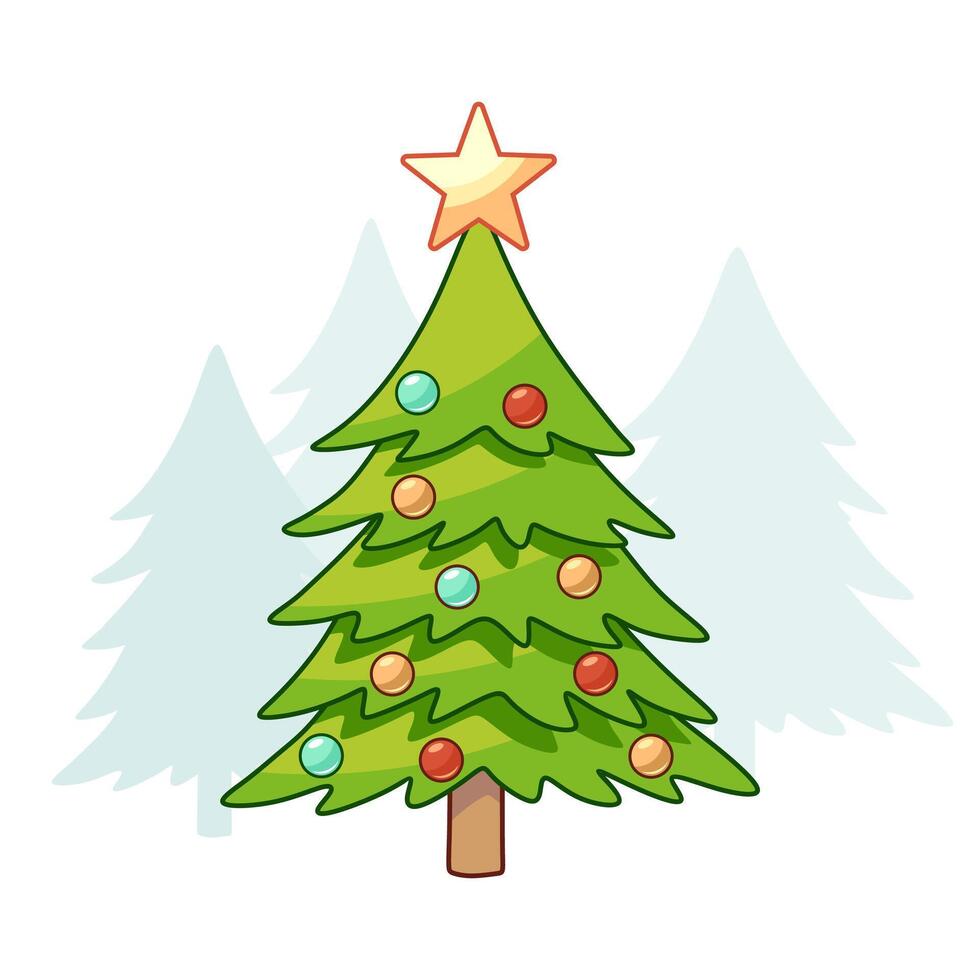 Decorative Christmas Tree Illustration vector