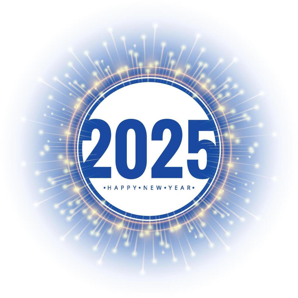 2025 new year celebration golden text colorful background vector