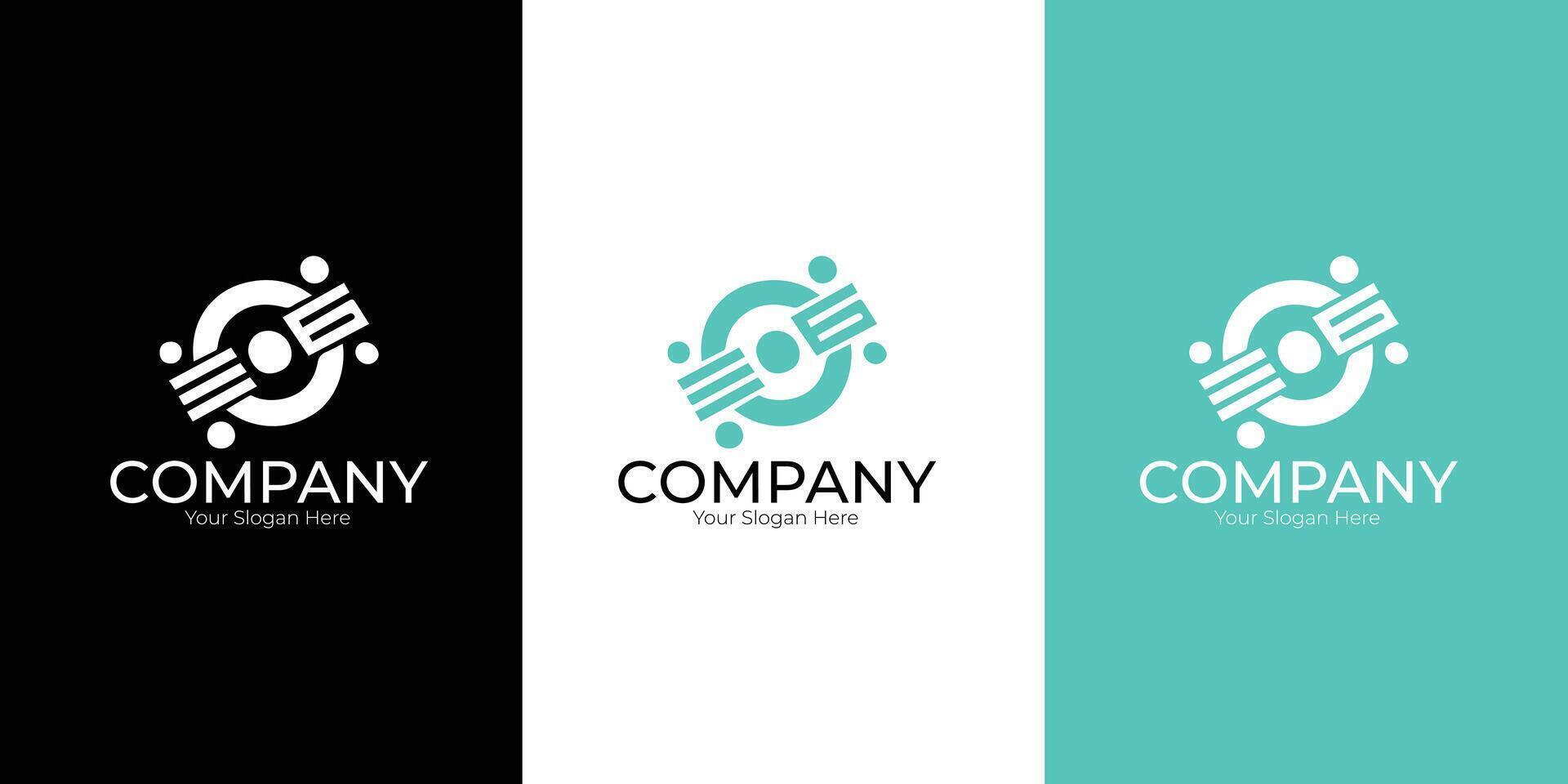 Sleek and modern company logo with a minimalist aesthetic. vector