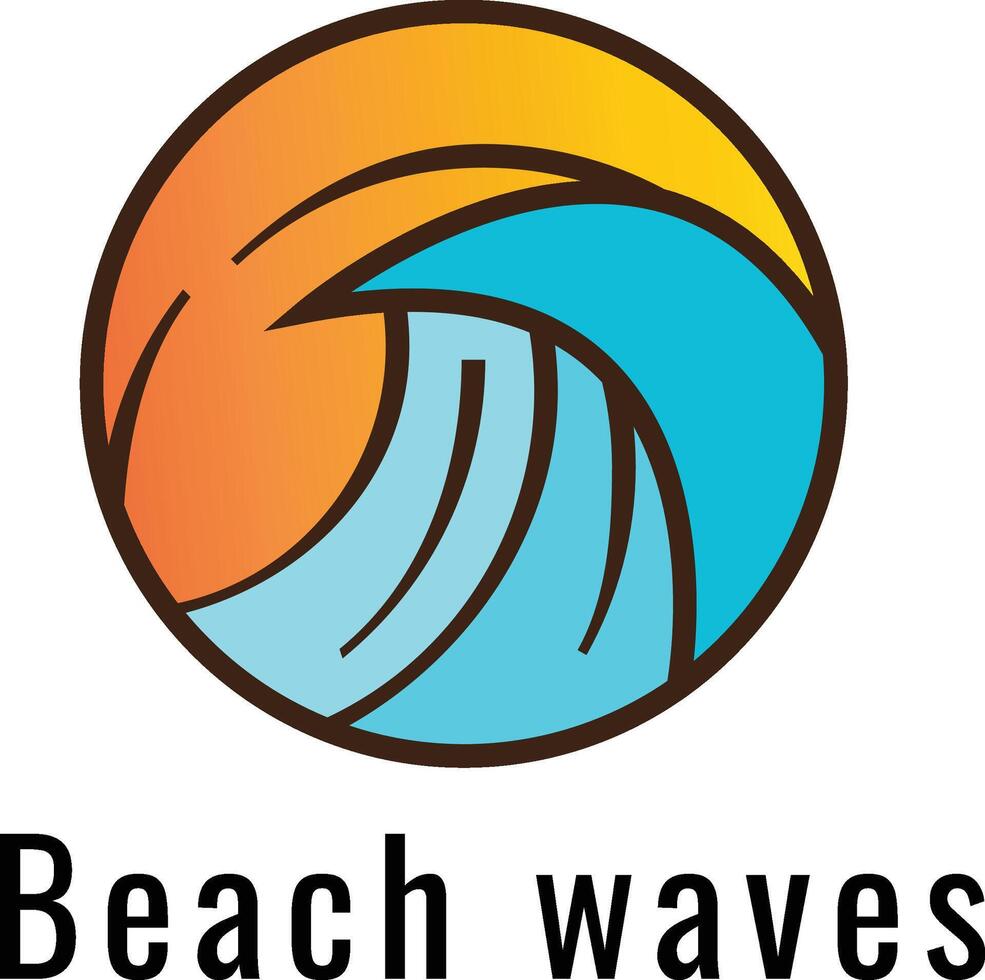Beach Waves Logo vector