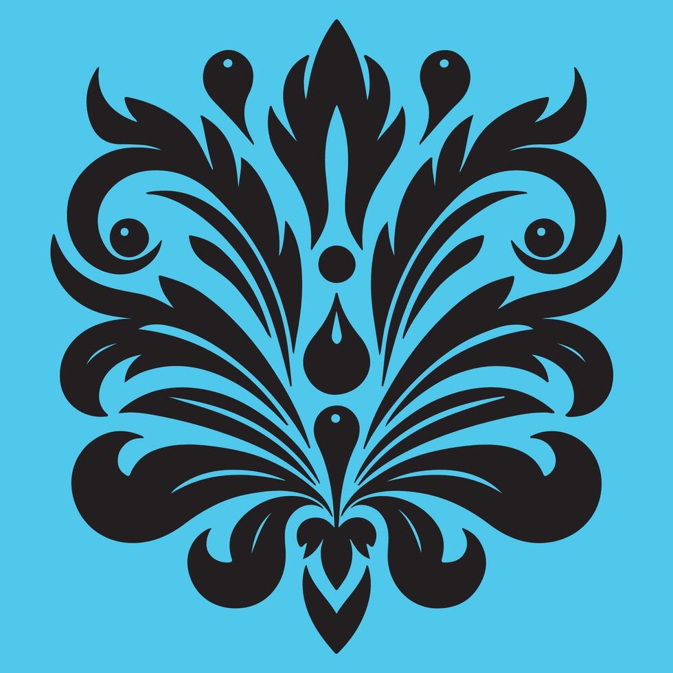 An attractivesurrounded by ornate petal like elements vector