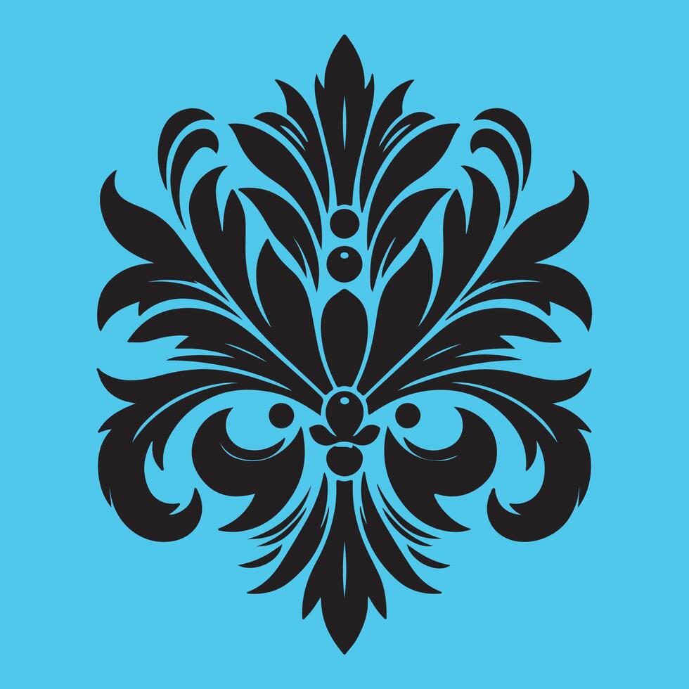 An attractive black graphic petal like elements vector