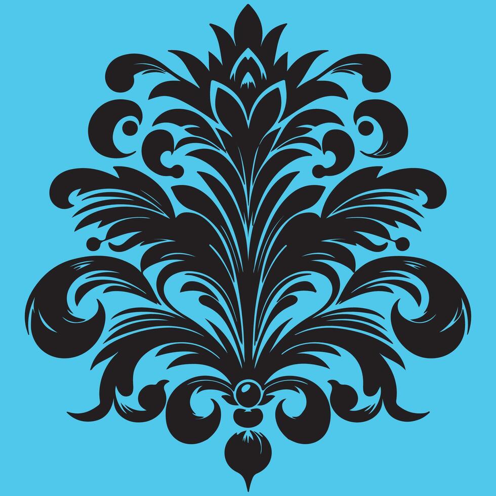 An attractive ornate petal like elements vector