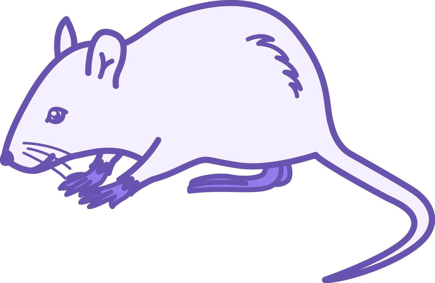 Colored Mouse Icon. Illustration. Rodent, Mammal. Rat, Gerbil. Domestic Animals Concept vector