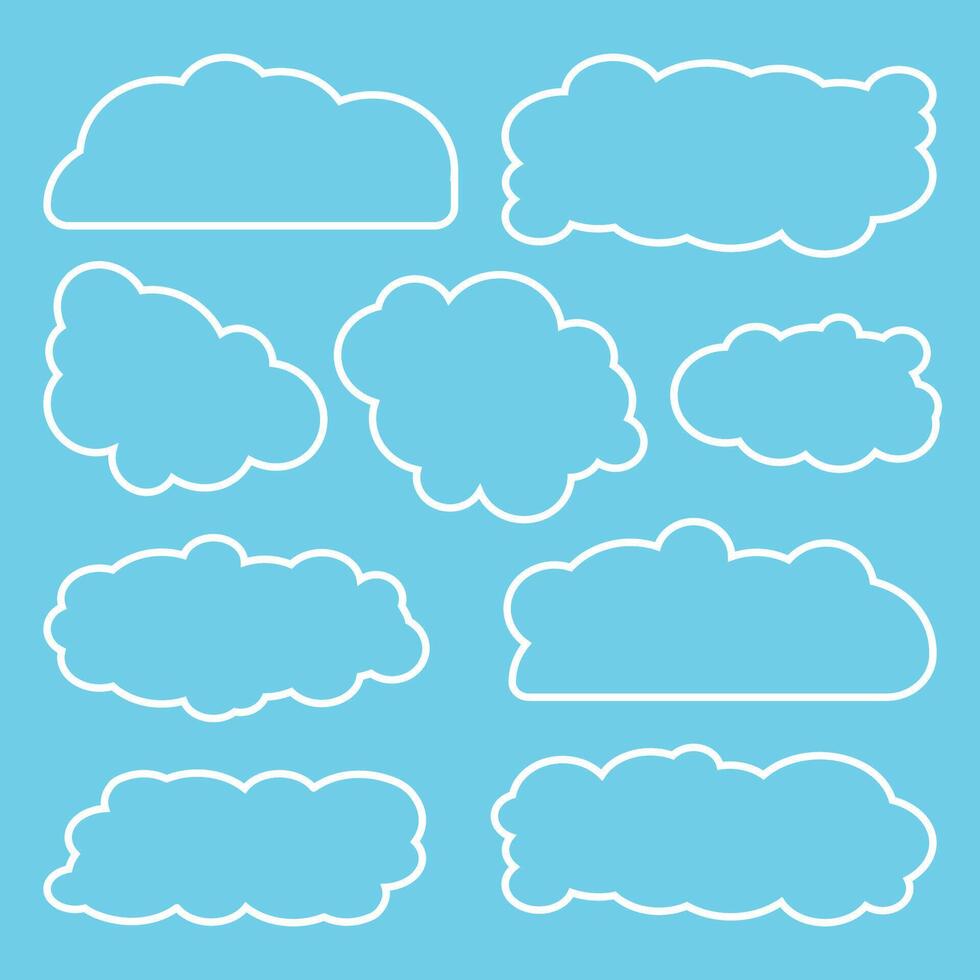 Outdoor nature, spring weather cloudscape vector
