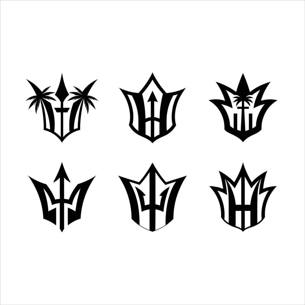 Barbados National and Linocut Silhouette Design vector