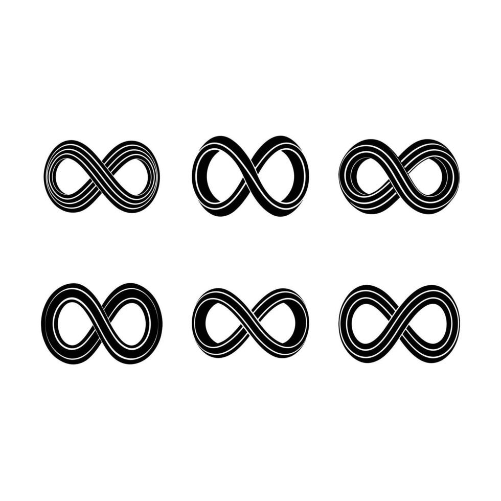 Infinity Loop Sha - and Linocut Silhouette Design vector