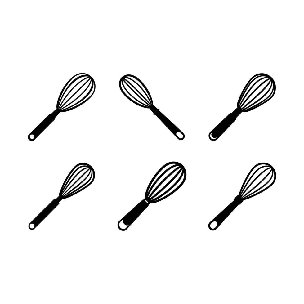 Whisk Illustration, , Linocut Silhouette Design vector