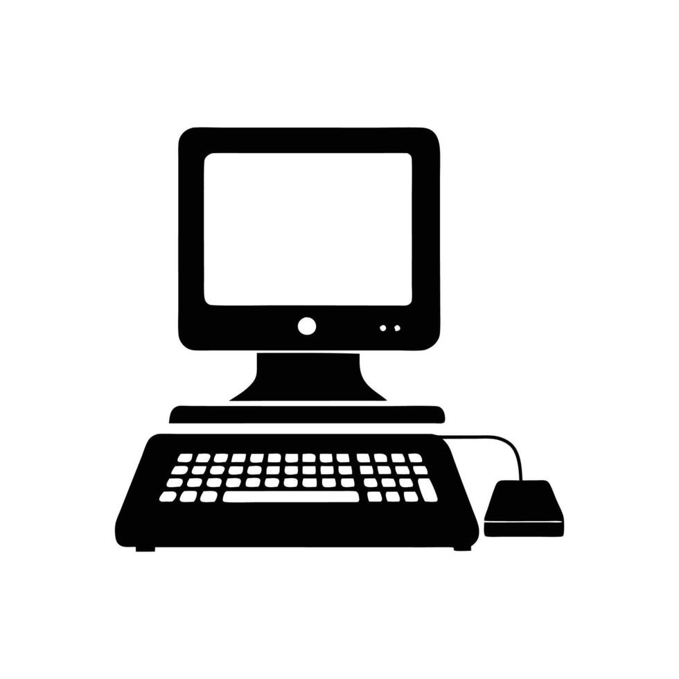 computer silhouette design vector