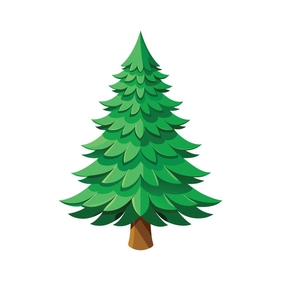 green pine tree for design vector