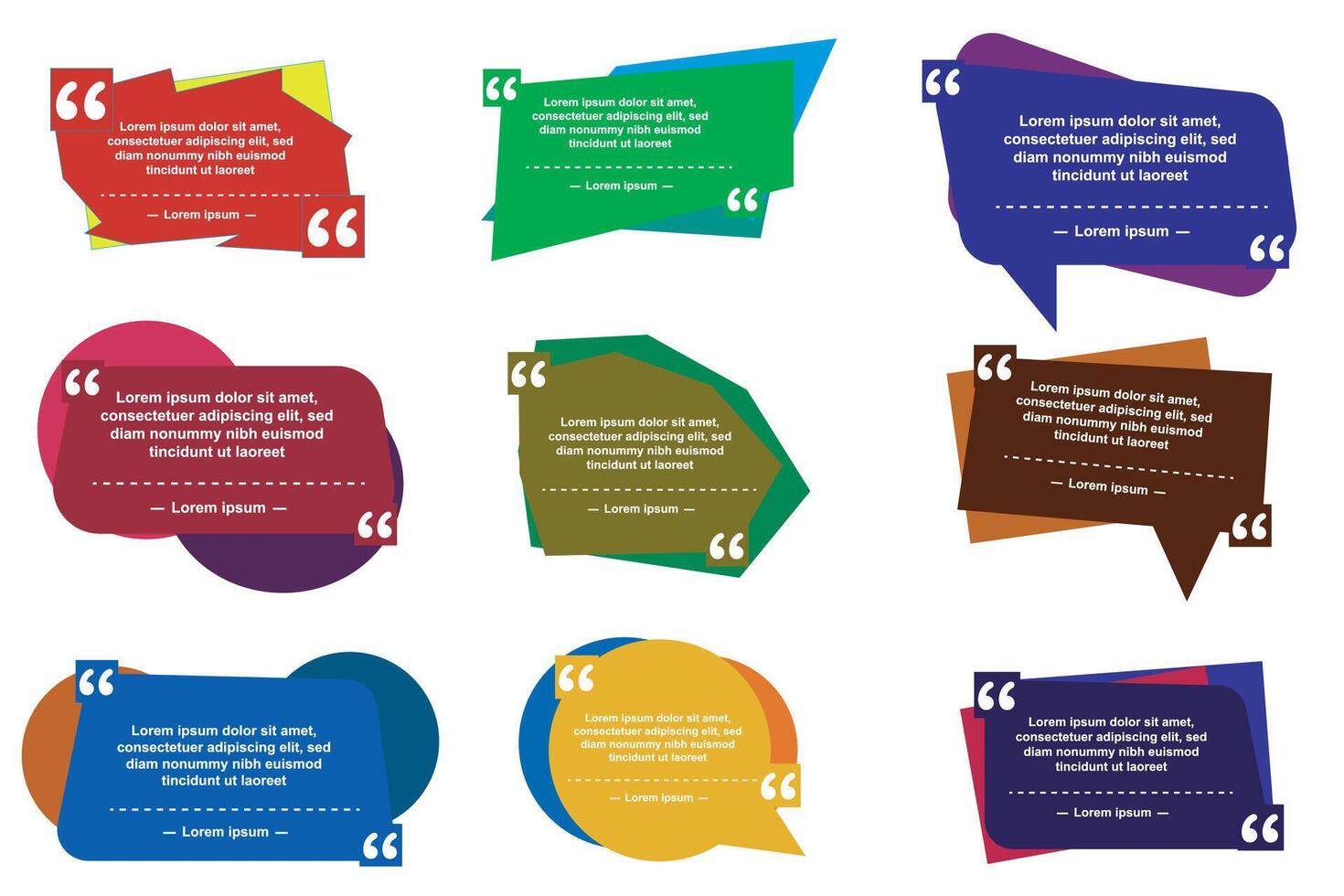 chat bubble testimonial banner quote infographic. Social media post template design for quote vector