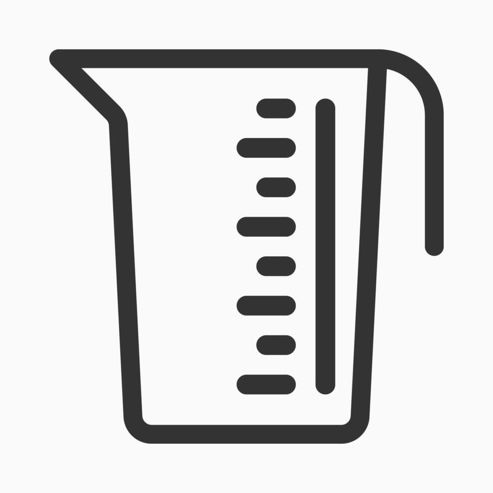 A measuring cup icon on a white background vector