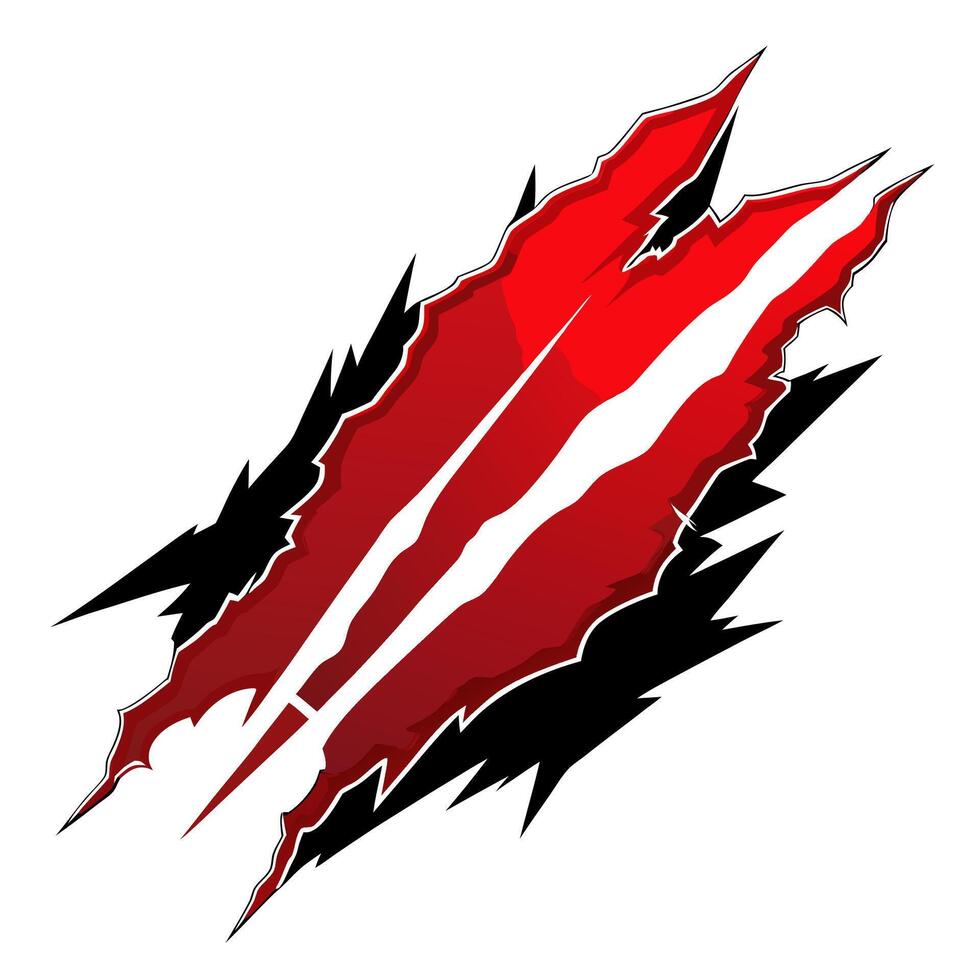 claw scratches illustration isolated on white background vector