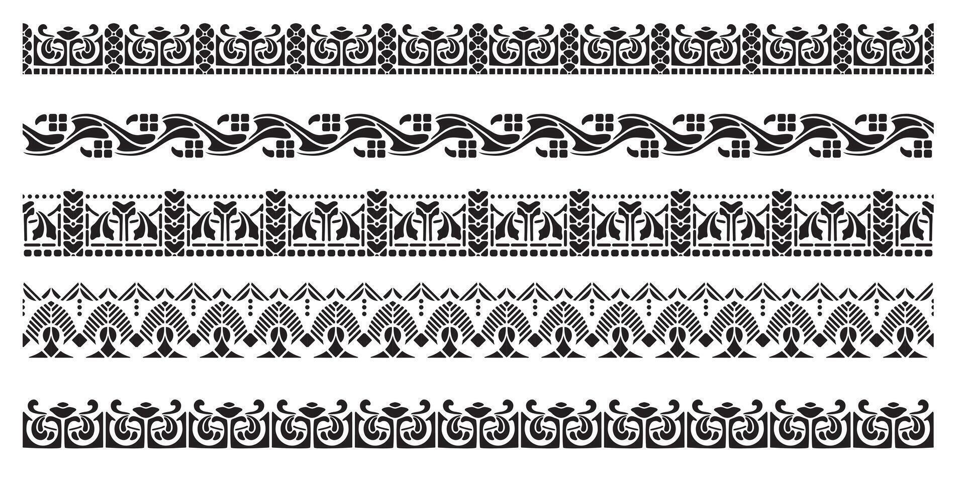 Border with style Art Nouveau and Art Deco set vector