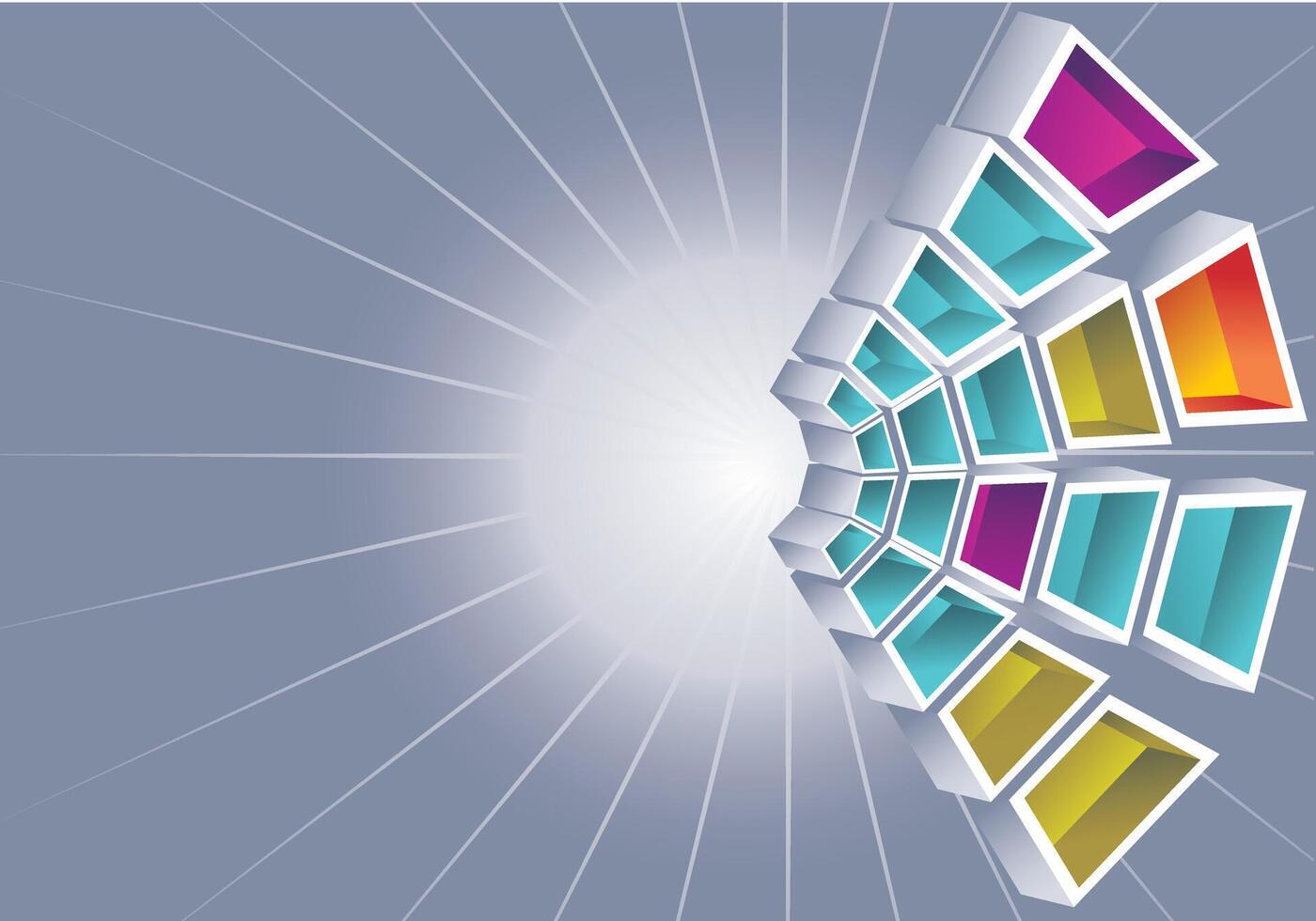Colorful Geometric Window Burst vector