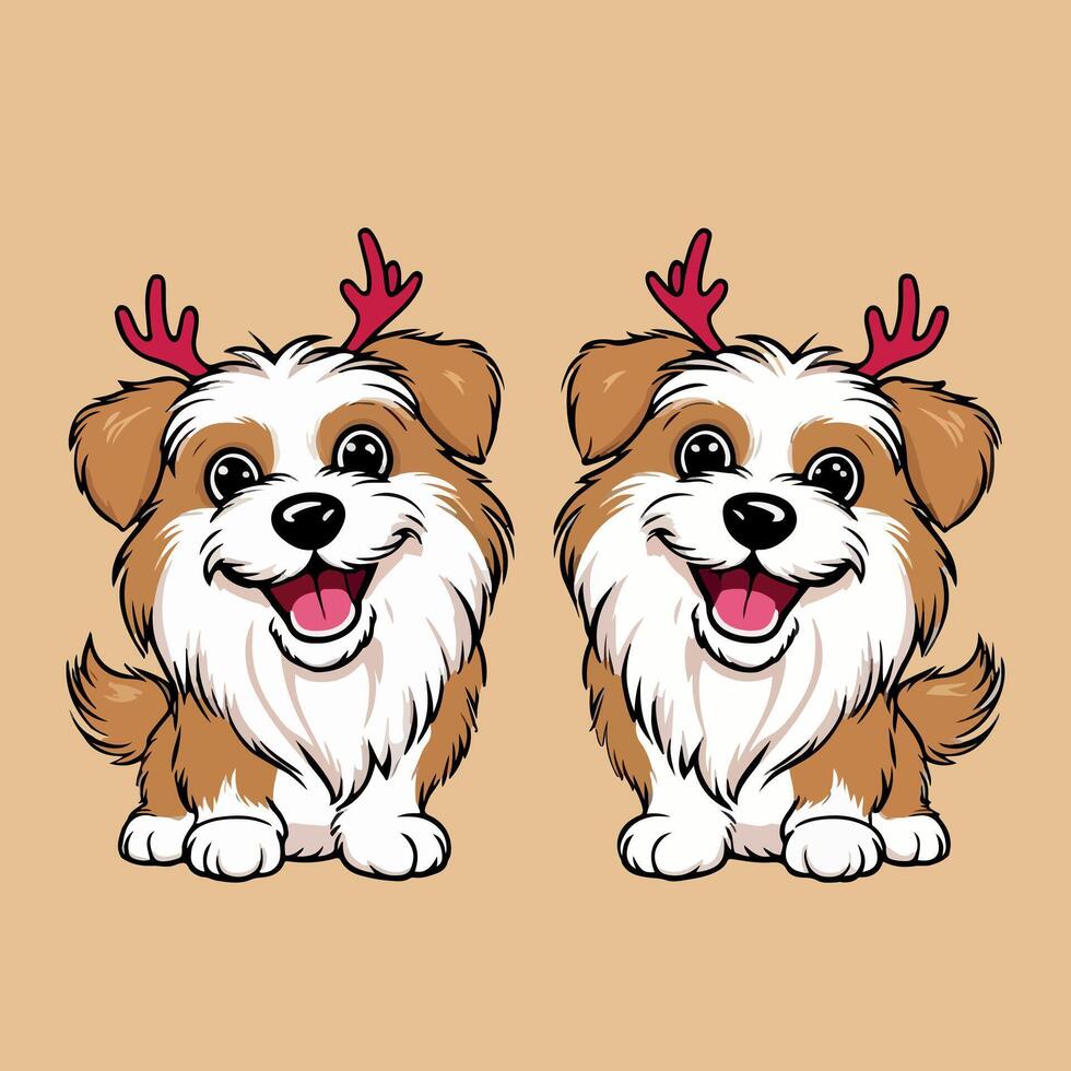 Pugs Christmas t-shirt design. vector