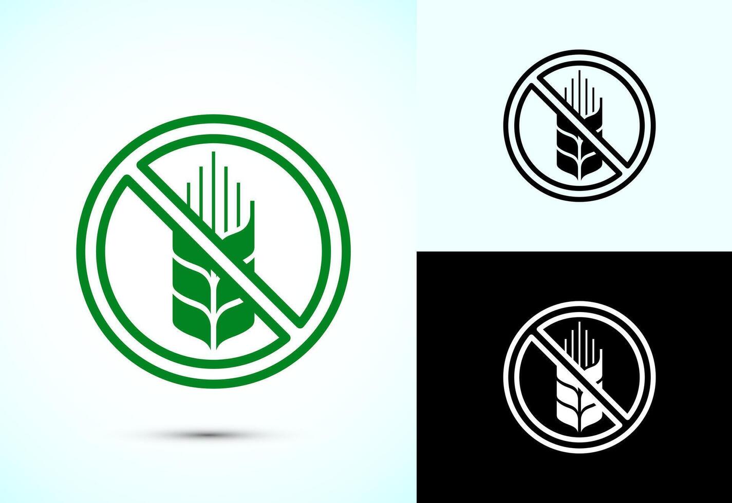 Gluten Free Icon Design, Non Gluten Food Sign For Apps And Websites vector