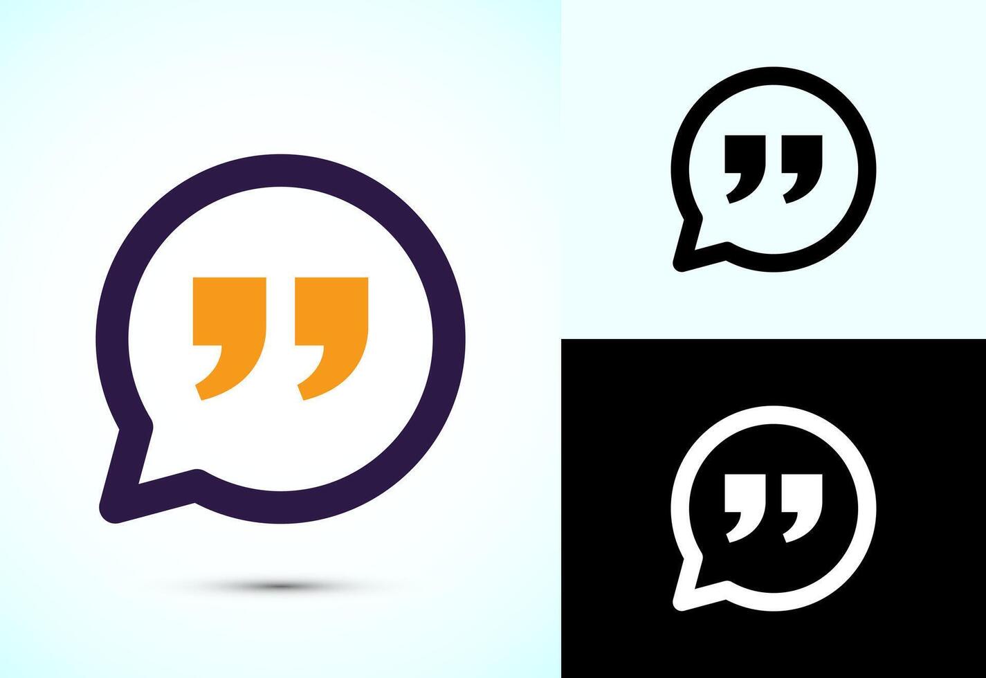 Testimonial icon, Quote icon design, Quotation mark sign vector