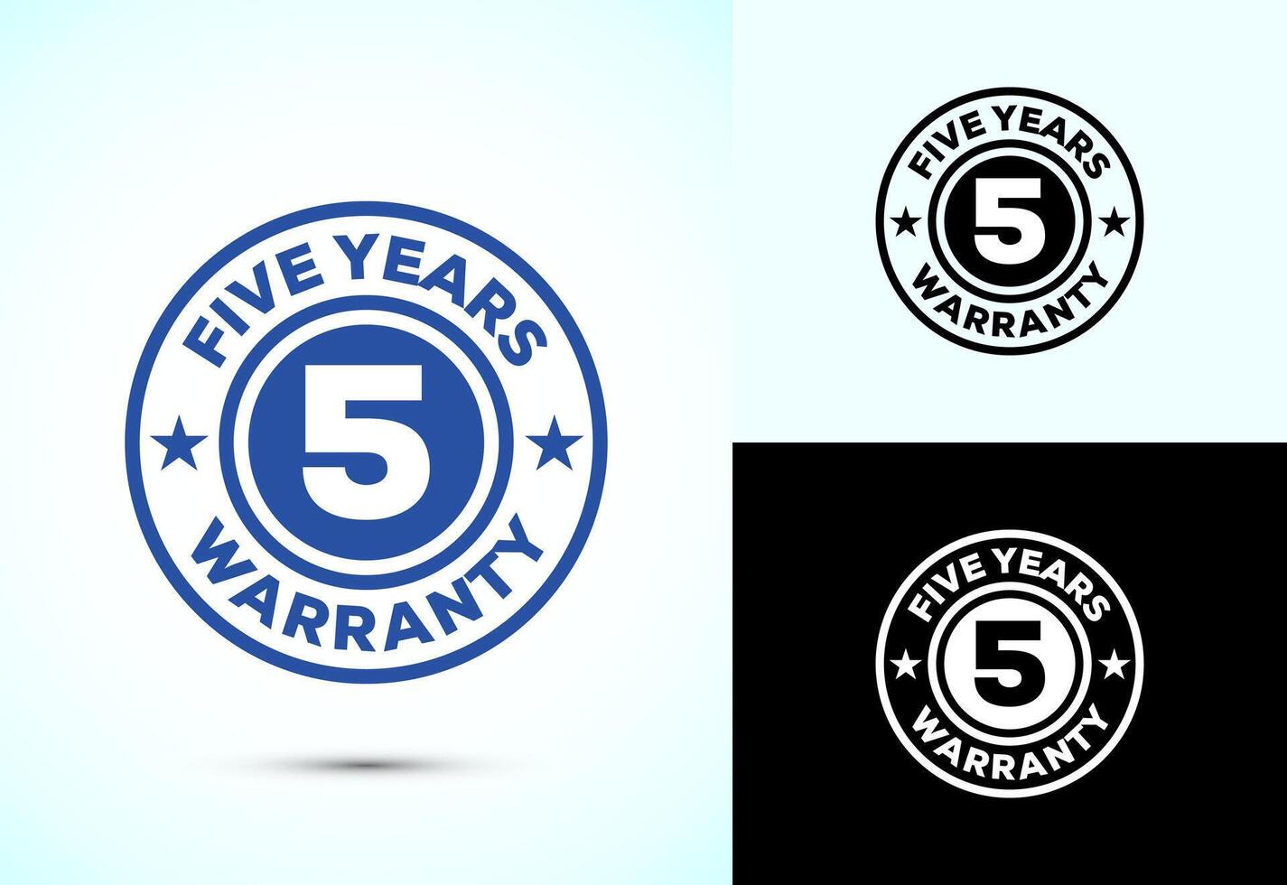 Advertising five years warranty badge, Warranty logo icon sign vector