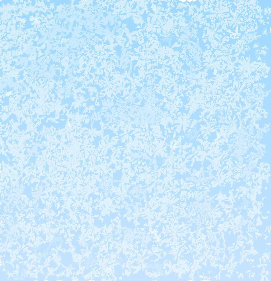 Frosted glass effect for holiday designs. Frozen window background. Snowy hoarfrost icy texture for winter-themed decorations, banners and designs vector