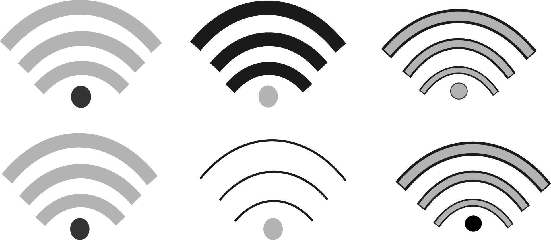 Wifi icon set, illustrations , vector