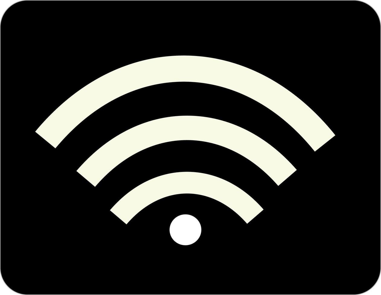 Wifi Signal icon Flat simple outline set symbol, illustrations , vector