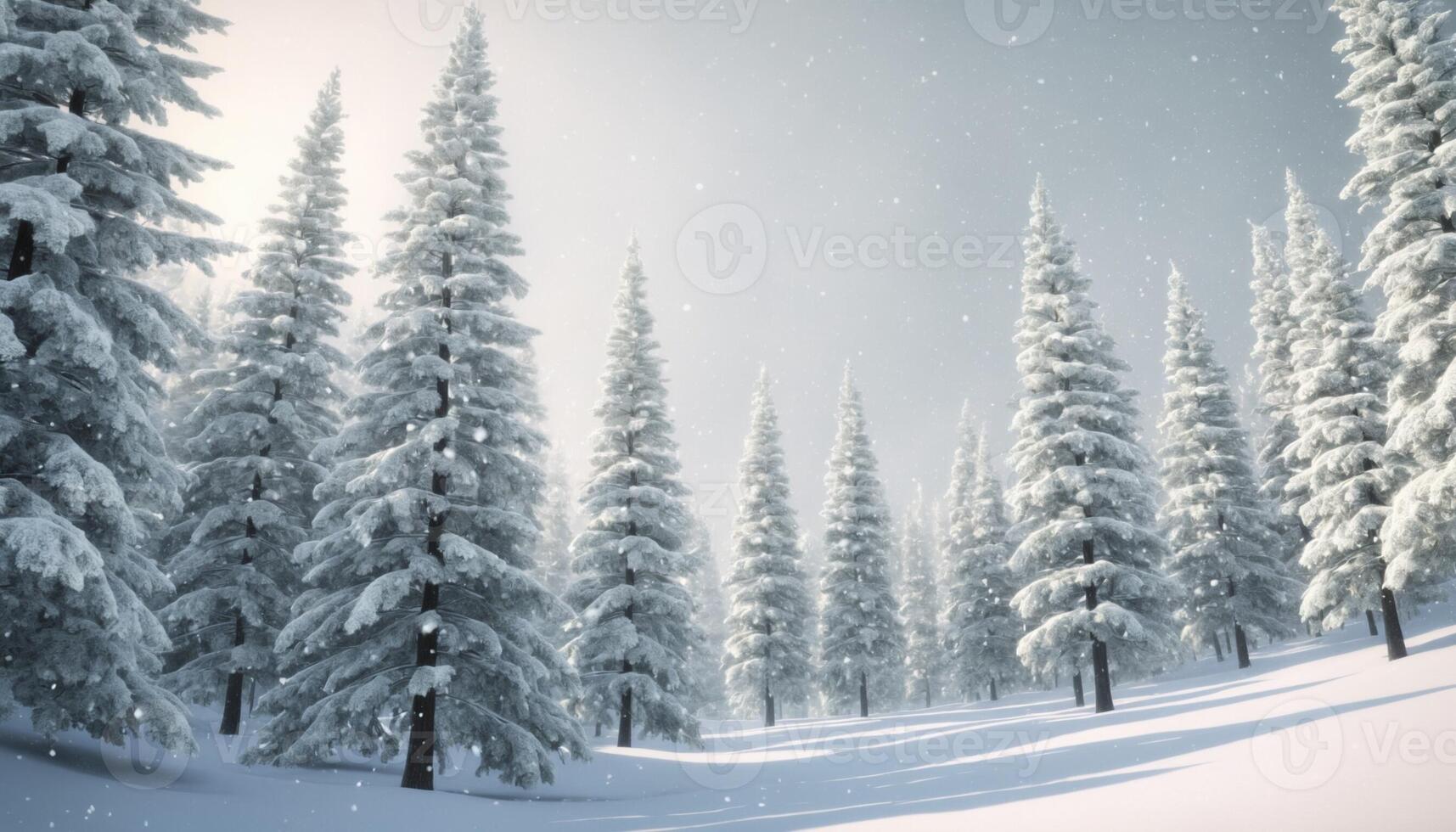 Christmas snow mountain view for frame, print, decoration and website photo