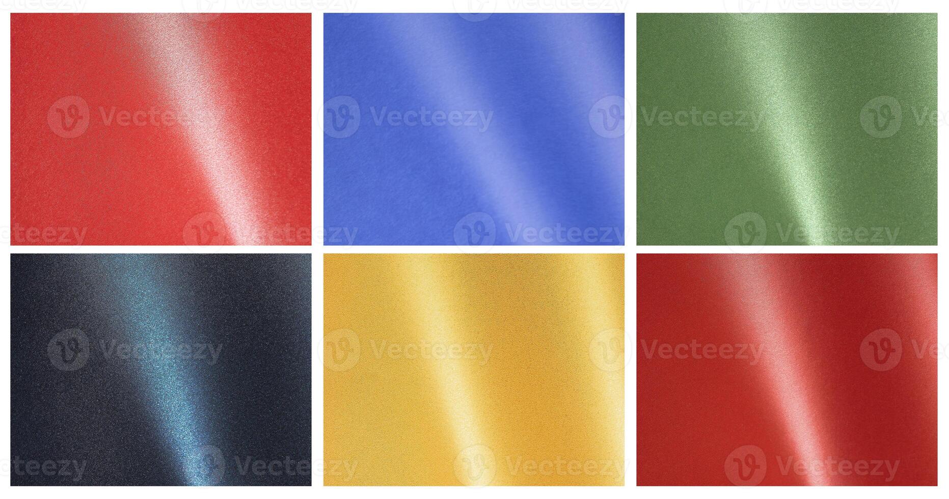 Glossy paper texture set featuring colorful gradients in red, yellow, and green. Smooth and grainy photo