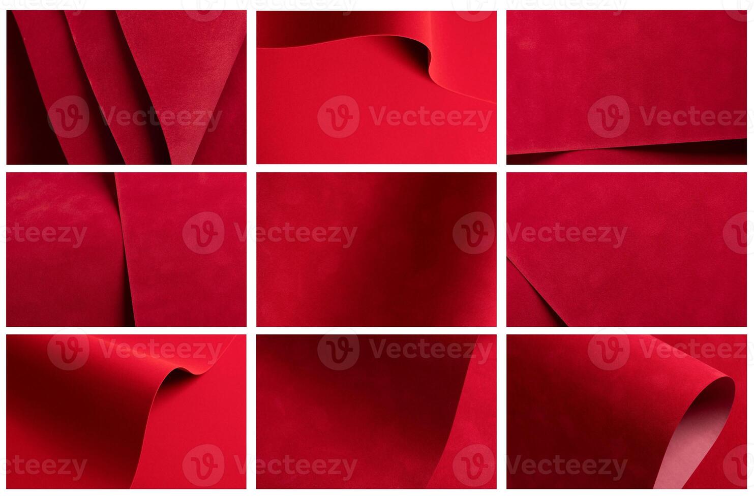 Red velvet paper texture with a soft, matte surface and elegant folds. Scarlet and crimson tones photo