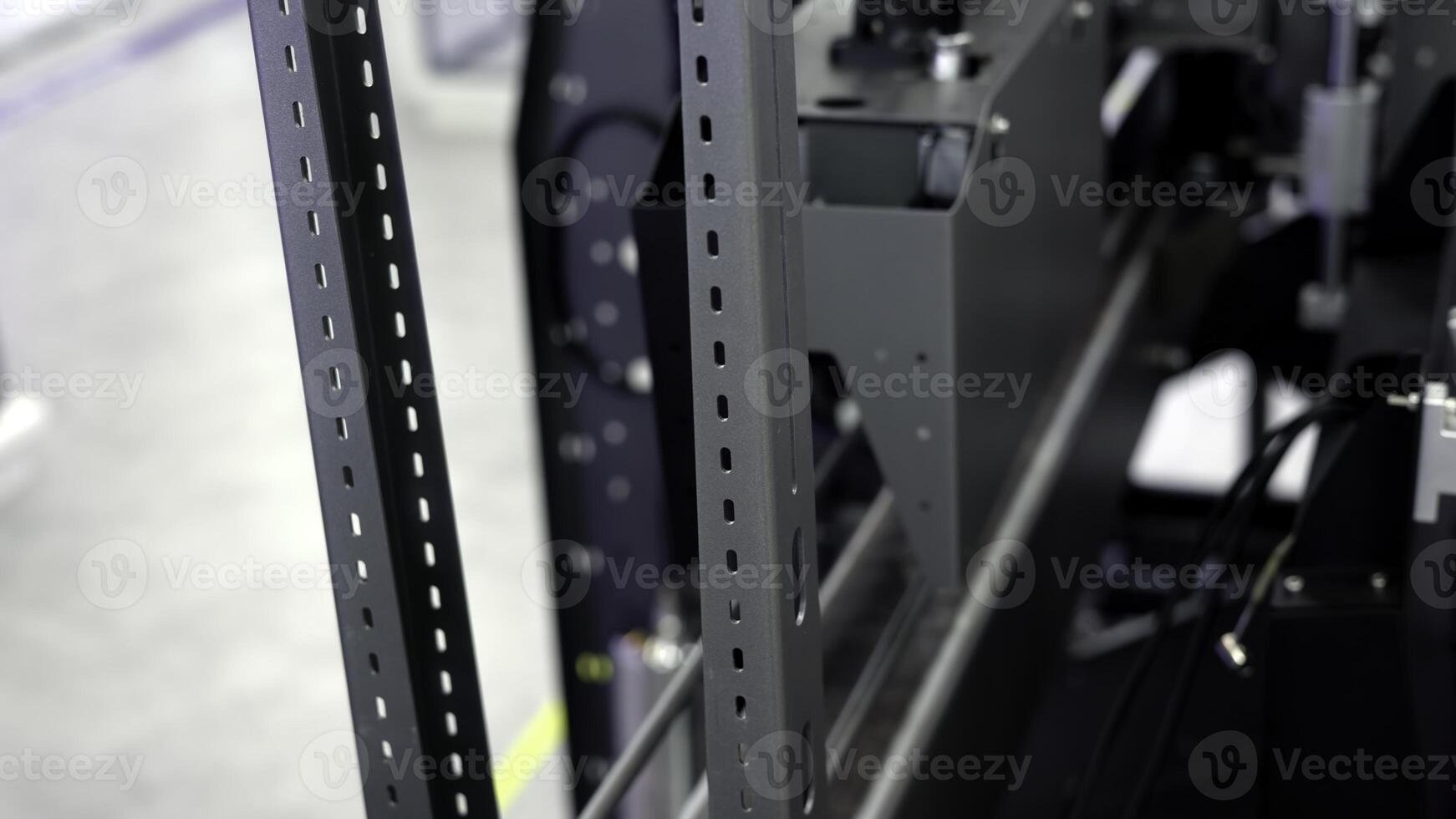 Close-Up of Industrial Machinery Highlighting Its Detailed Structure and Components. Media photo