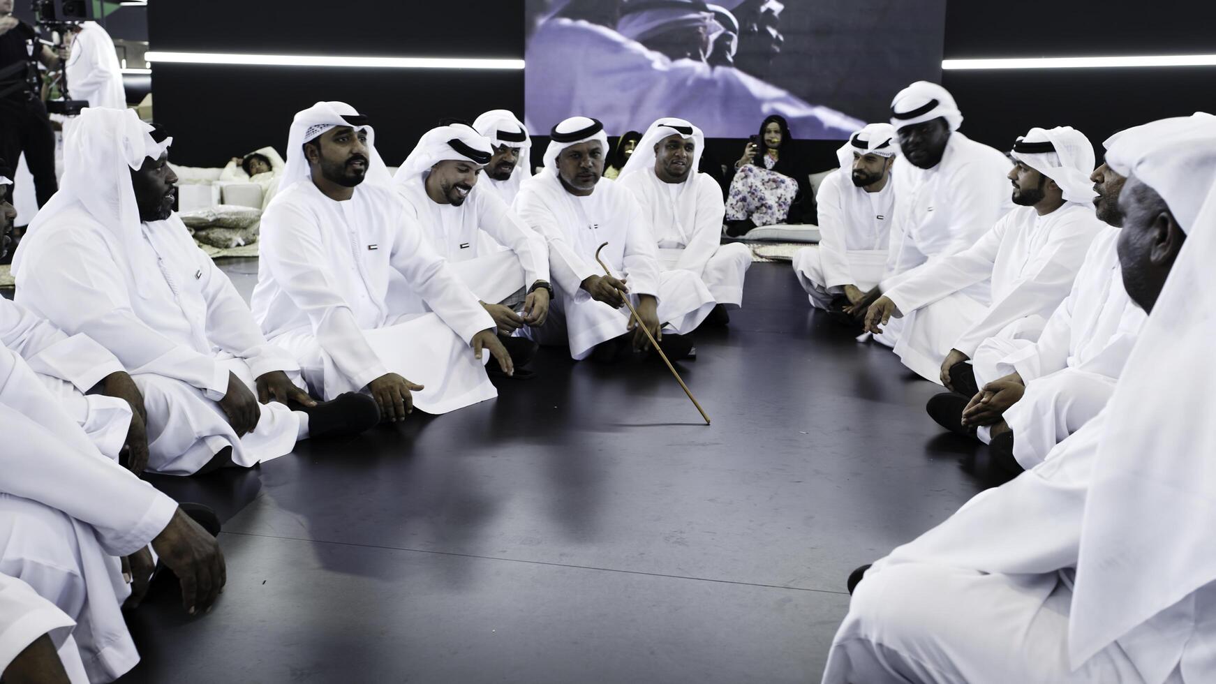 Dubai, UAE - June 2024. Cultural Gathering in Traditional Emirati Attire Celebrating Heritage and Community Values. Media photo