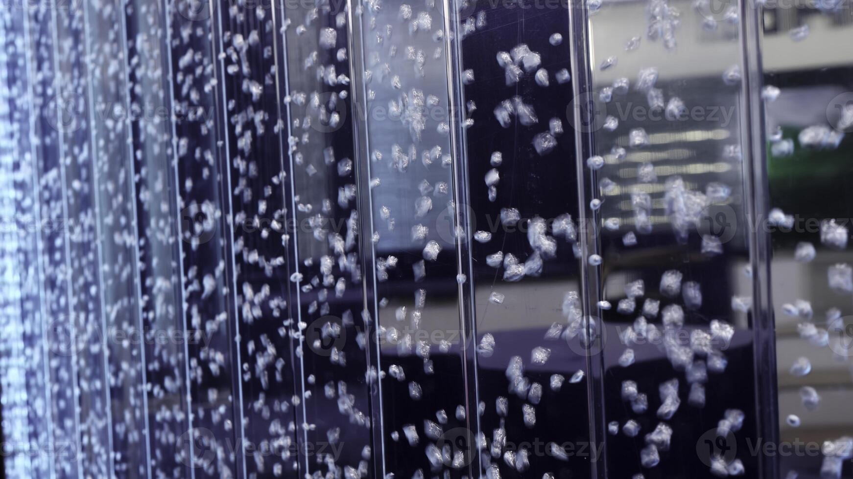 The Stunning Bubbles Floating in the Aqua Waterfall with a Beautiful Reflective Surface. Media photo