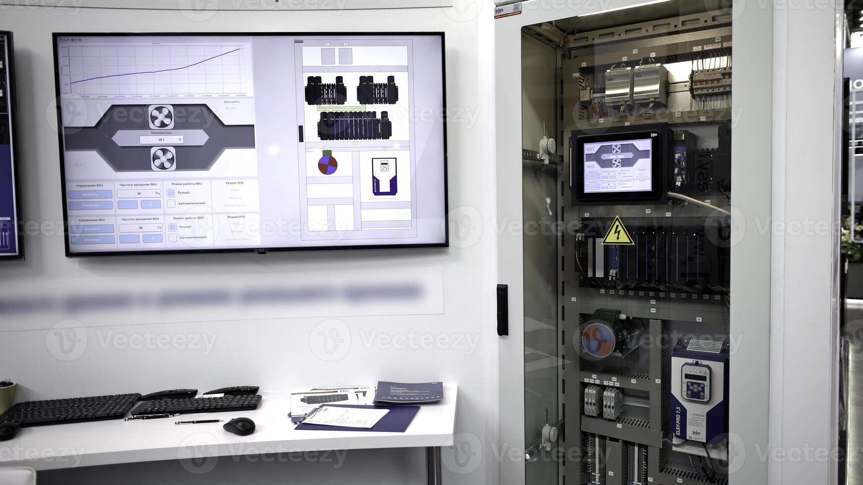 Innovative and Advanced Technology Display Featuring Cabinets and User Interfaces. Media photo