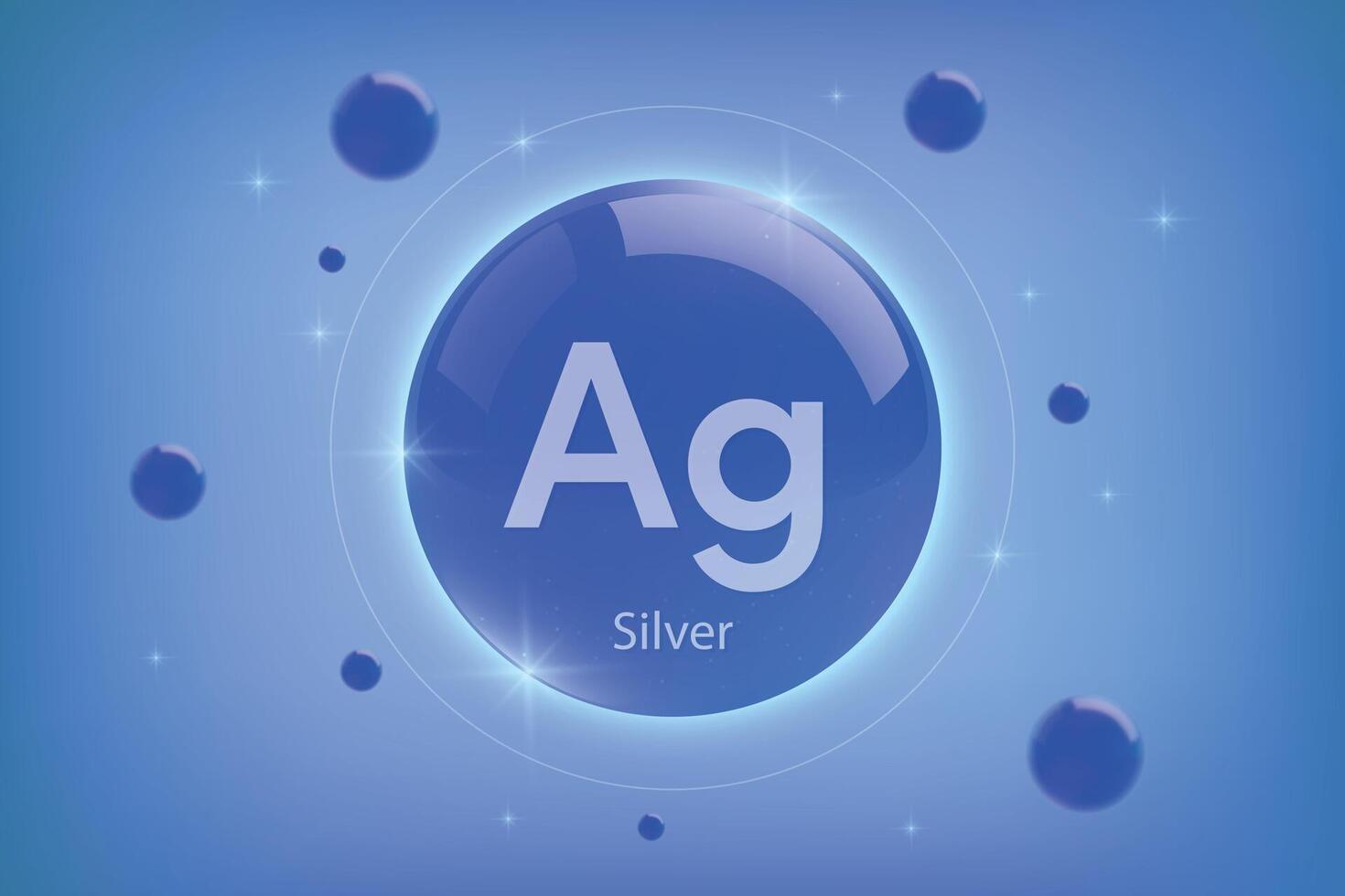 Silver blue icon. Essential mineral capsule with glowing effects for bone health and wellnes vector